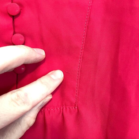 MARKET & SPRUCE STITCH FIX Plus Size Cleve Flutter Sleeve Blouse Raspberry Pink - Picture 15 of 16